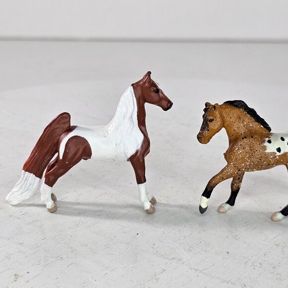 Vintage 1996 Winner’s Choice Creata Micro Horses Set of 2 Appaloosa Pinto - Picture 2 of 11